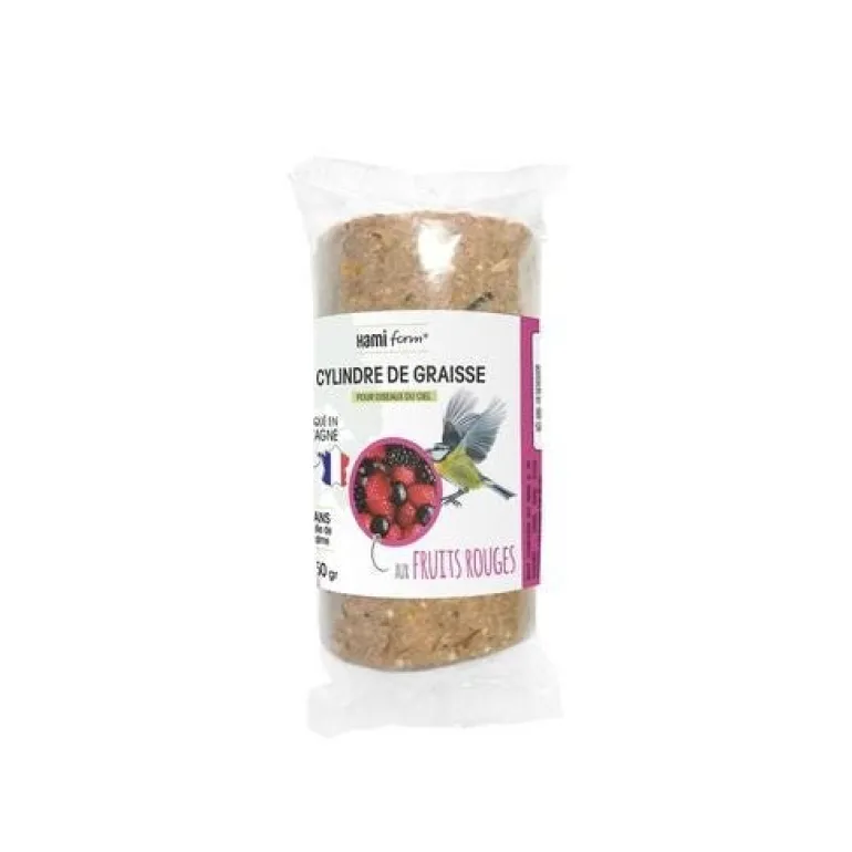 Cylindre de graisse fruits rouges pour oiseaux du ciel 350gr