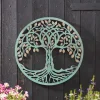 Décoration murale Arbre de vie Ø50cm vert de gris