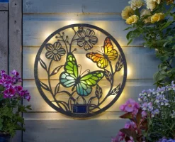 Décor mural solaire disc papillon
