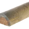 Demi rondin fraisé en pin traité CL4 CTB b+ 2,50m Ø10cm