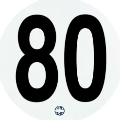 Disque adhésif de limitation de vitesse 80 km/h 192mm