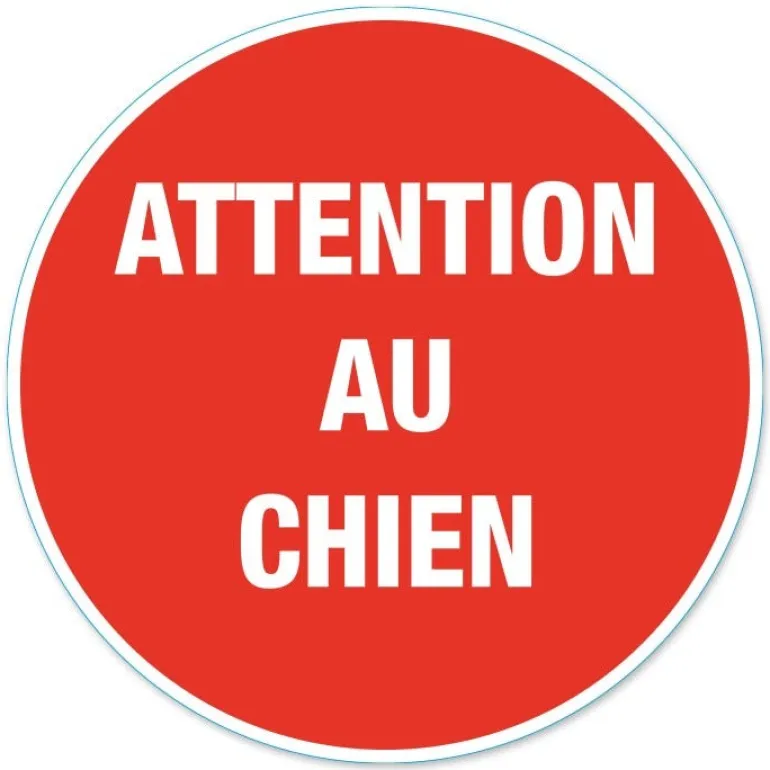 Disque de signalisation "Attention au chien" CHAPUIS