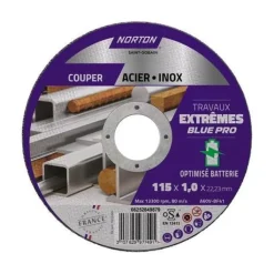Disque de tronçonnage 125 x 1 x 22.23 mm pour acier et inox