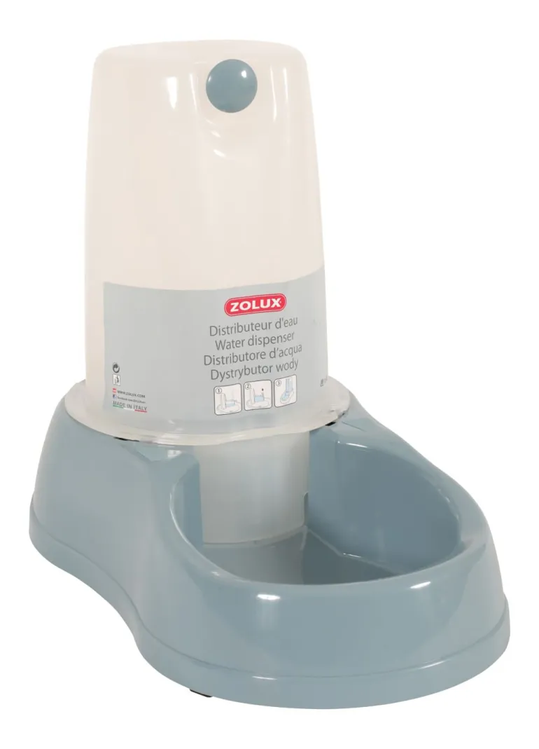 Distributeur d'eau antidérapant bleu acier 3,5L ZOLUX