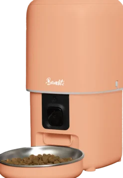 Distributeur de croquettes connecté pour chat/chien 4L Pêche