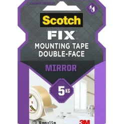 Double face pour miroir Blanc 1,5m x 19mm SCOTCH