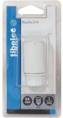 Douille E14 isolée lisse 10 x 1