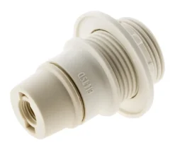 Douille E14 nylon + 1 bague blanc