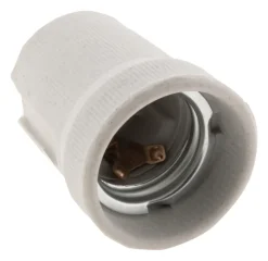 Douille E27 porcelaine sans bague blanc