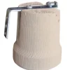 Douille E27 porcelaine + support équerre