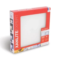 Downlight carré 2500lm bague blanc/noir encastrable IP20 CCT