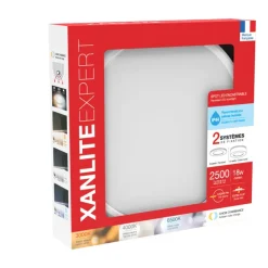 Downlight rond 2500 lm blanc encastrable/en saillie IP44 CCT