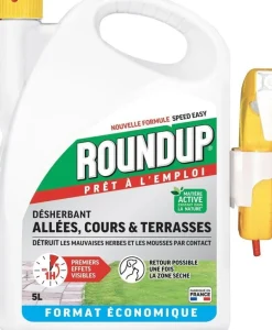 Désherbant allées, cours et terrasses 5L ROUNDUP