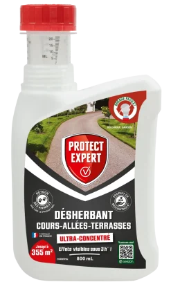 Désherbant ultra concentré cours, allées et terrasses 800ml