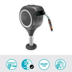 Dévidoir auto pour terrasse RollUp S 15m blanc GARDENA