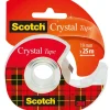 Dévidoir rouleau de ruban adhésif 19mmx25m Scotch Crystal