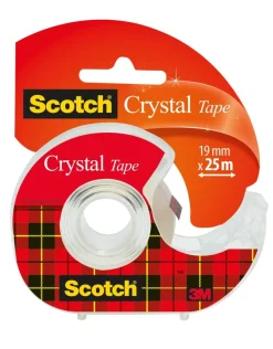 Dévidoir rouleau de ruban adhésif 19mmx25m Scotch Crystal