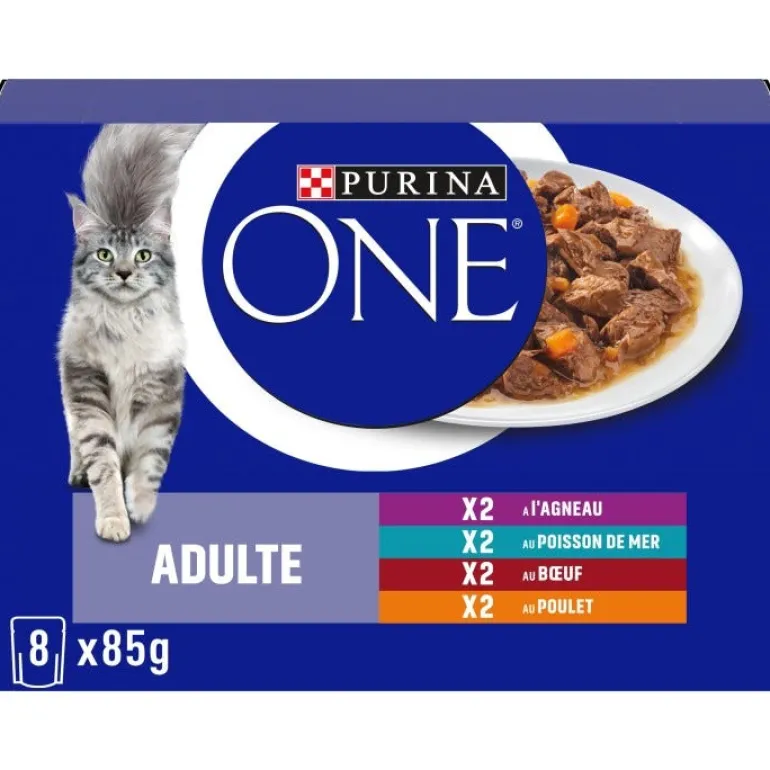 Effilé en sauce Poulet, Boeuf, Agneau, Poisson de Mer 8x85g