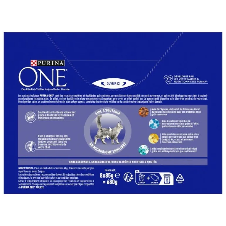 Effilé en sauce Poulet, Boeuf, Agneau, Poisson de Mer 8x85g