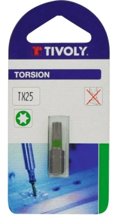 Embout de vissage TORX TORSION N°25 25mm