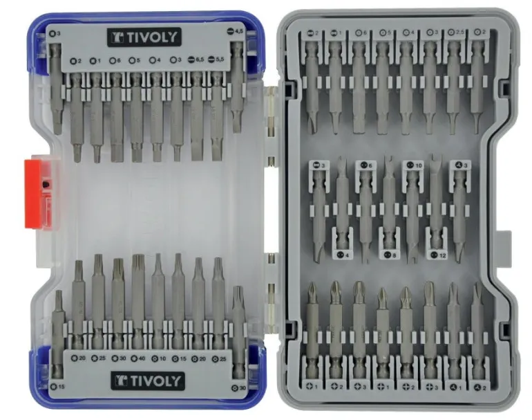 Embouts vissage longs L50mm 43 pièces TIVOLY