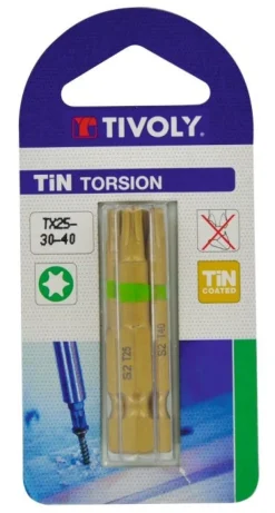 Embouts de vissage titane TX N25-30-40 L.50mm