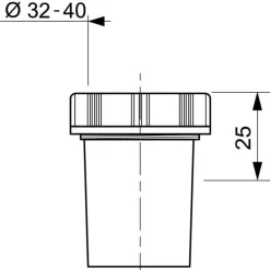 Embout à visser Ø32mm pour gaine spiralée