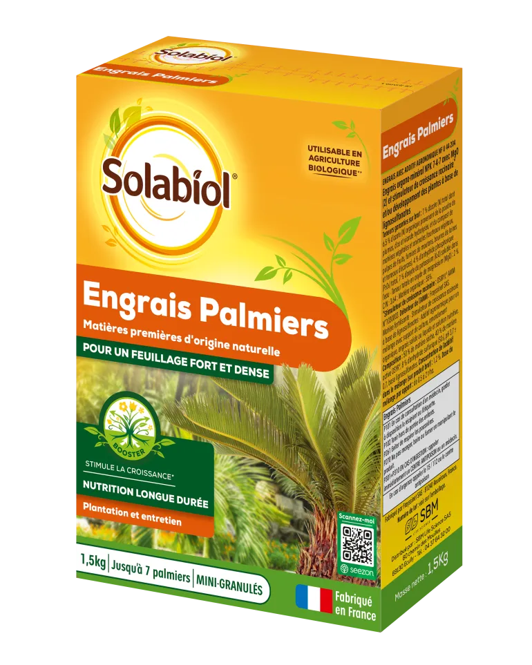 Engrais palmiers et plantes méditerranéennes 1,5kg SOLABIOL