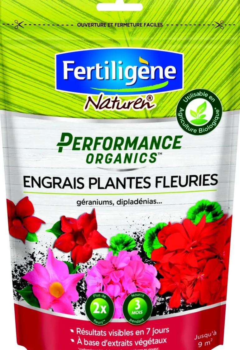 Engrais Performance Organics plante fleurie 700g FERTILIGÈNE