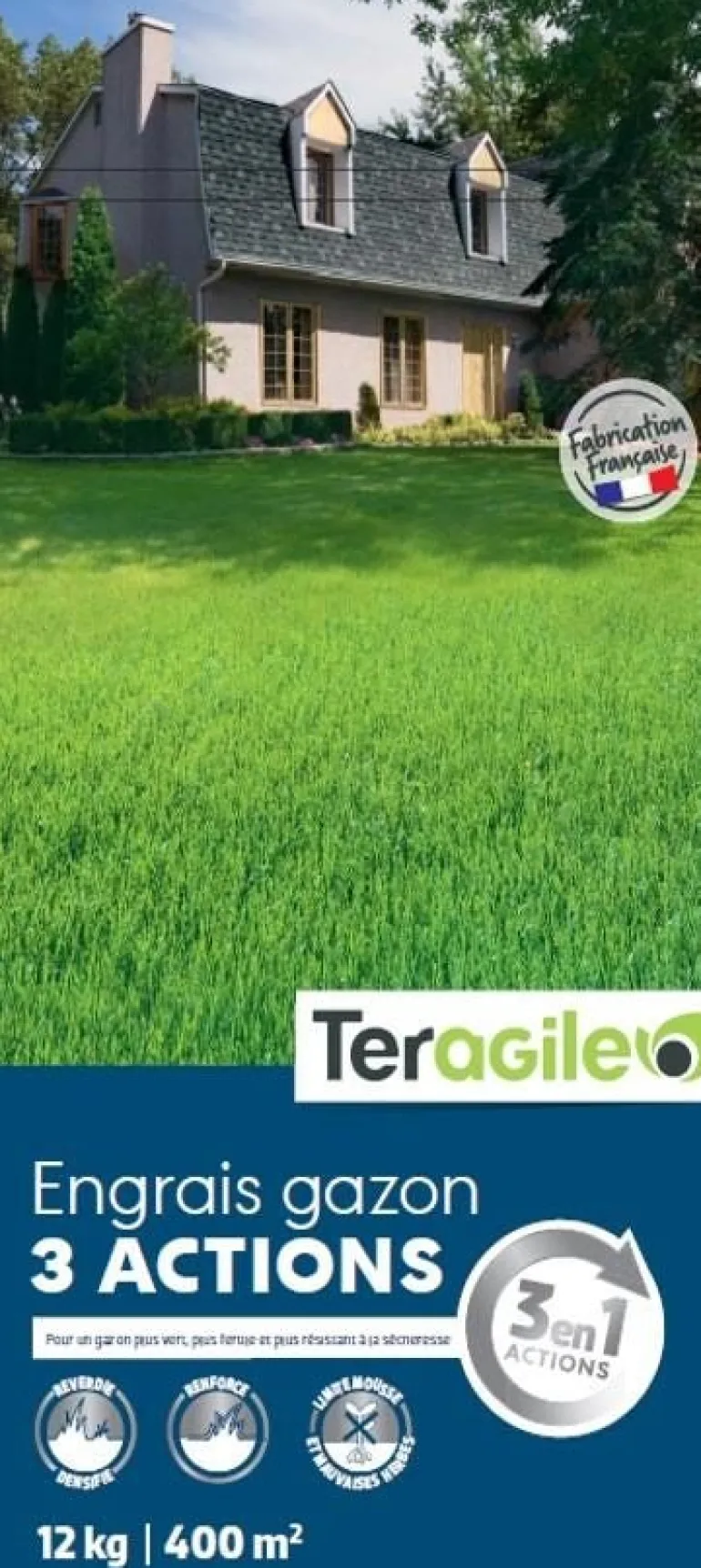 Engrais 3 actions 12kg 400m² TERAGILE
