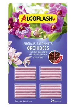 Engrais complet en bâtonnet pour orchidées (x20) ALGOFLASH