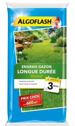 Engrais gazon longue durée Floranid ALGOFLASH