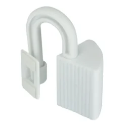 Entrebaîlleur de porte + support adhésif blanc (x2)