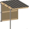 Extension abri prairie SP 2,20x3,18 m bardage/bac acier gris