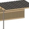 Extension abri prairie SP 4,09x3,18 m bardage/bac acier gris