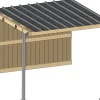 Extension abri prairie SP 3,09x3,18 m bardage/bac acier gris
