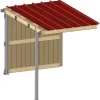 Extension abri prairie SP 2,20x3,18 m clin/bac acier bdx
