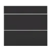 Façade Basalt noire mat 713x800mm 3 tiroirs