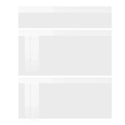 Façade Artika laquée blanc Ral9003 713x600mm 3 tiroirs