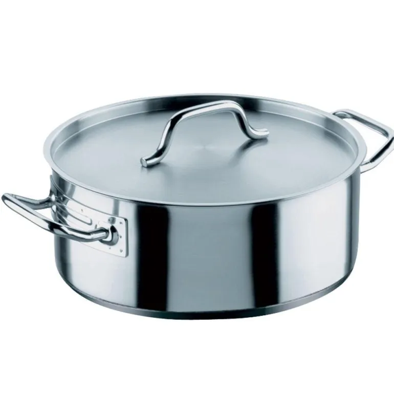 Faitout induction en inox avec couvercle 60 cm 70 L