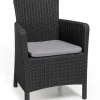 Fauteuil extérieur gris avec coussin TRENTON
