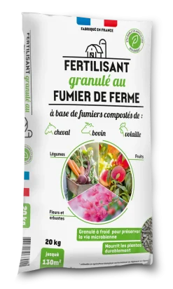 Fertilisant granulé au fumier de ferme 20 kg