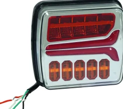 Feu arrière carré LED gauche 12/24V 4 fonctions