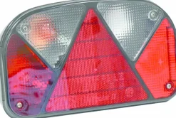 Feu arrière rectangle gauche 12V 4 fonctions 240x140mm