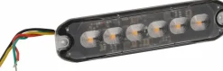 Feu de pénétration 6 LED 12/24V orange extra plat