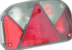 Feu arrière rectangle droit 12V 4 fonctions 240x140mm
