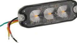 Feu de pénétration 3 LED 12/24V orange extra plat
