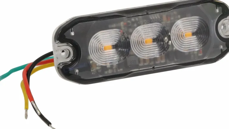 Feu de pénétration 3 LED 12/24V orange extra plat
