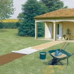 Feutre polyester allées et terrasses GEOTEX gris 1x25m