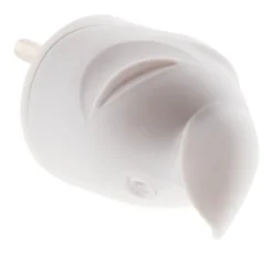 Fiche mâle 16A coudée blanc NF